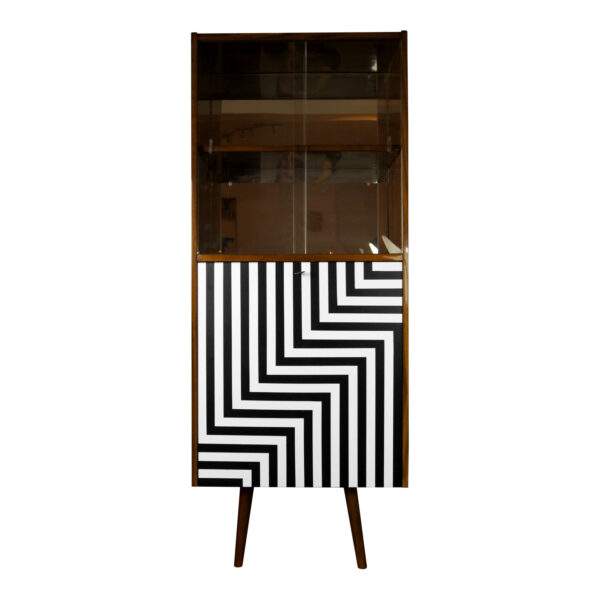 witryna biblioteczka vintage prl