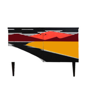 komoda vintage midcentury prl szafka sideboard