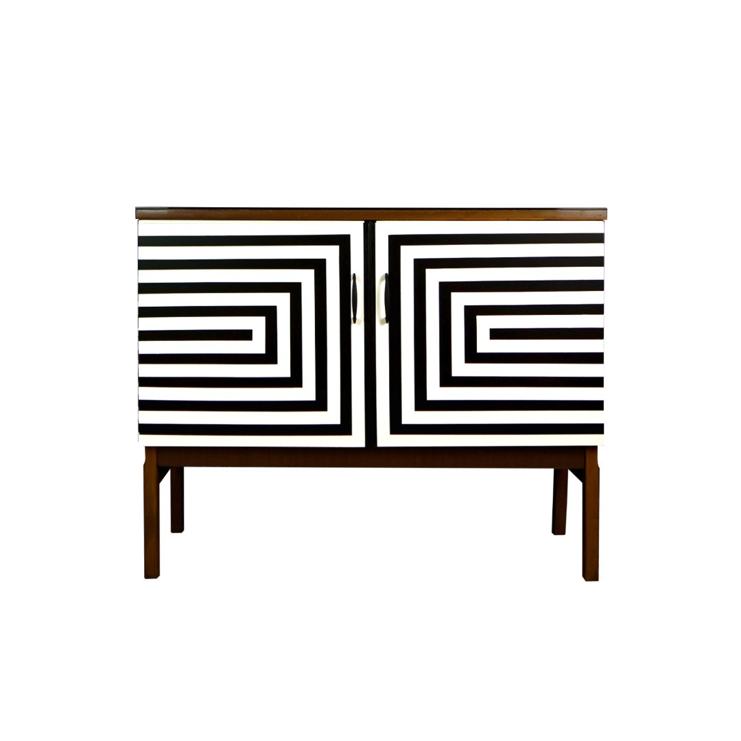 komoda cabinet vintage prl