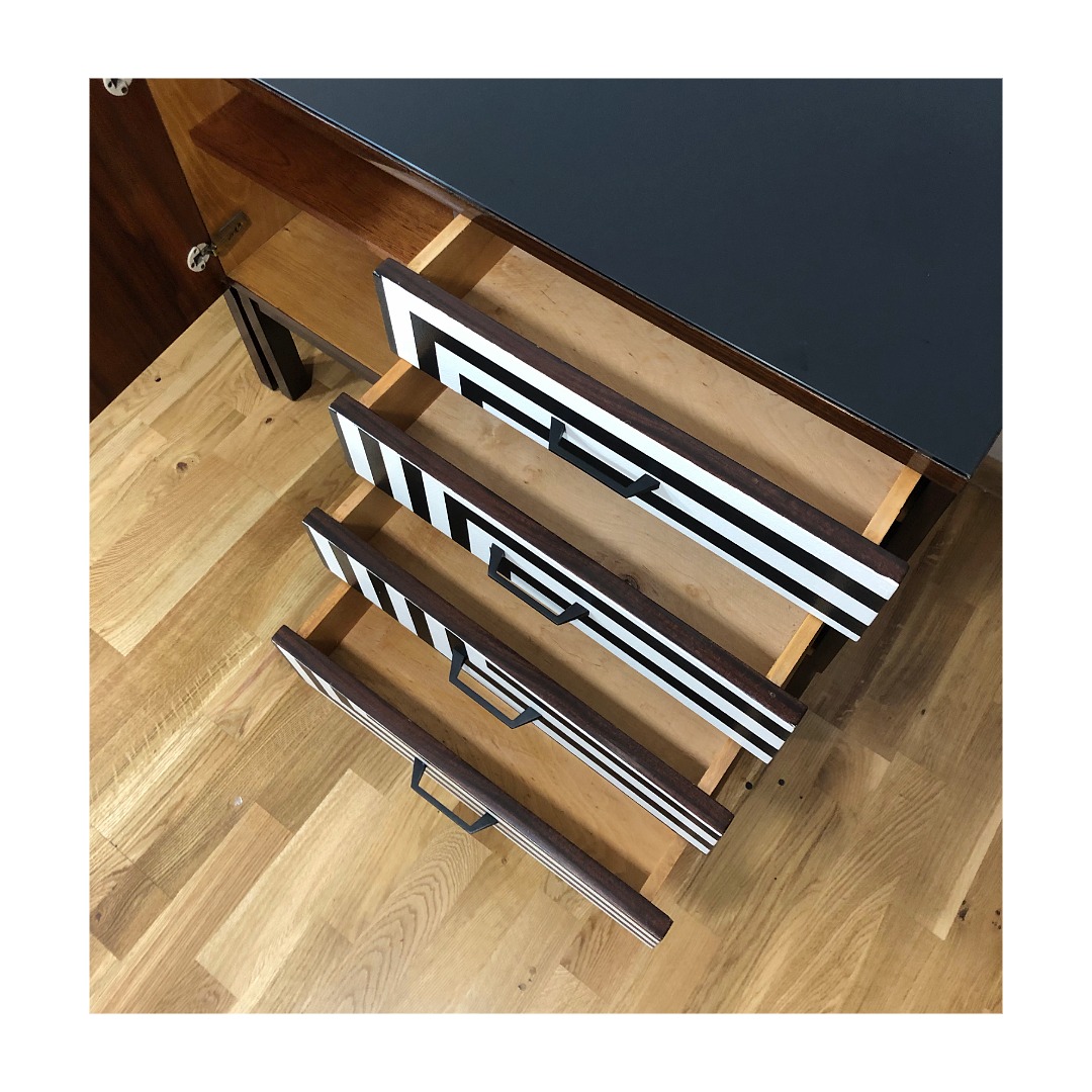 sideboard komoda vintage midcentury op art - Image 6