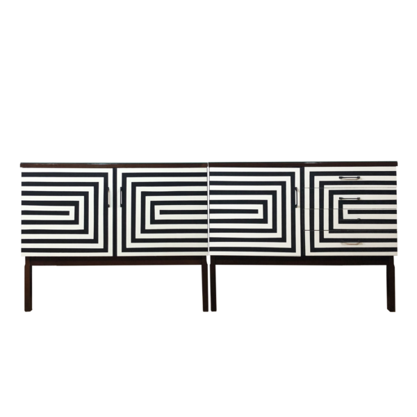 sideboard komoda vintage midcentury op art