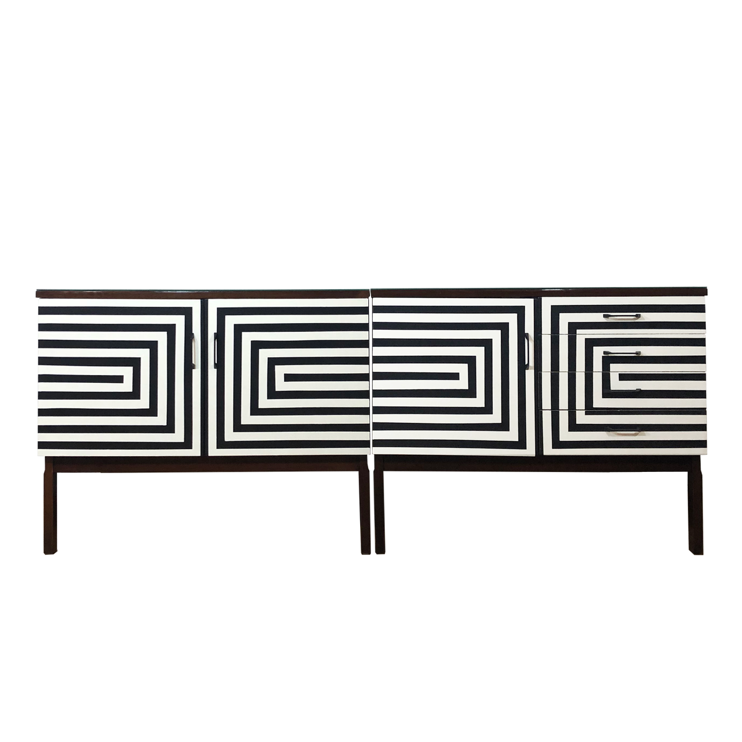 sideboard komoda vintage midcentury op art